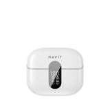 HAVIT TW943 PRO white wireless earbuds charging case with digital display