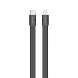 HAVIT 4.99mm ultra-thin black USB-C to Lightning cable with flat design