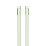 HAVIT 4.99mm ultra-thin USB-C to Lightning and USB-C to USB-C charging cables in light green color.
