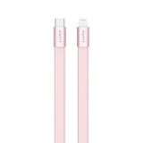 HAVIT 4.99mm ultra-thin USB-C to Lightning cable in pink with flat design