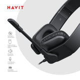 HAVIT USB-проводные наушники H230d