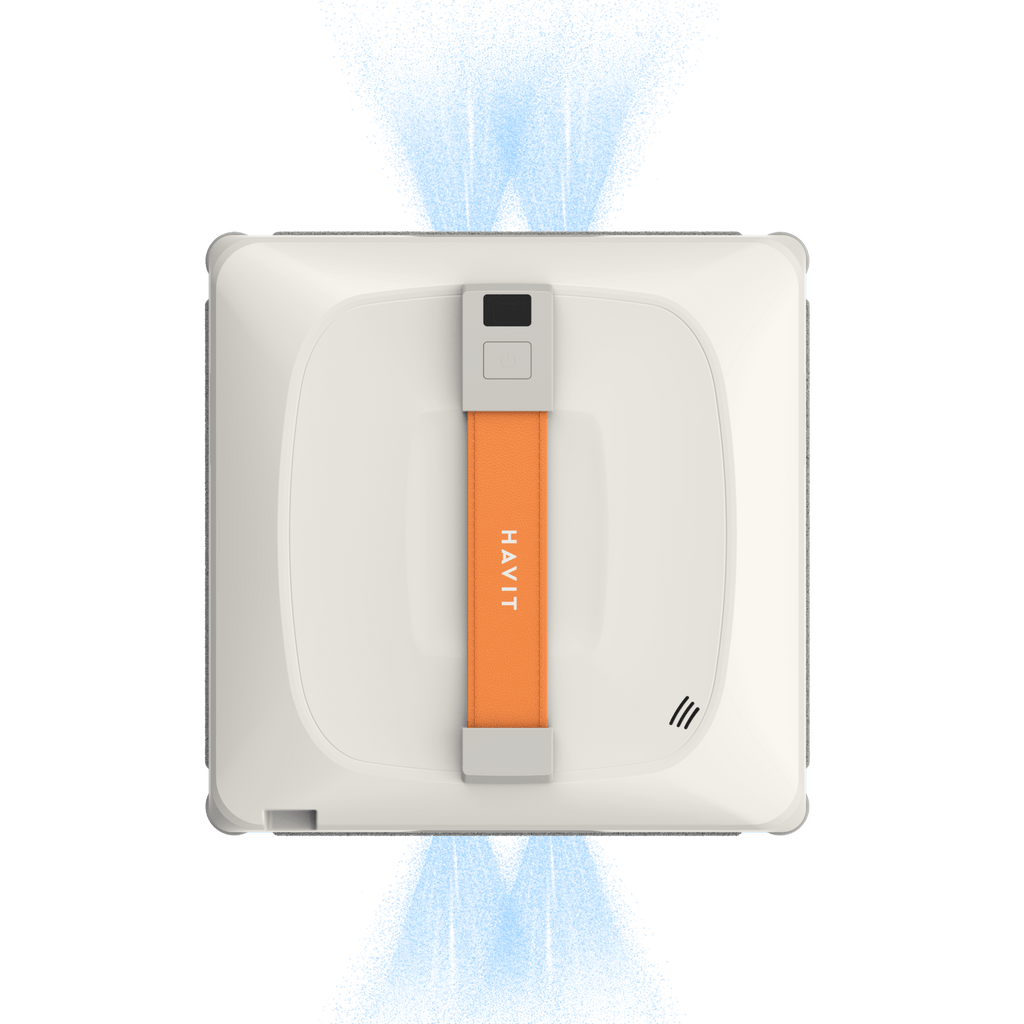 HAVIT Window Clean Robot HCR107 Pro with white body and orange handle for automated window cleaning