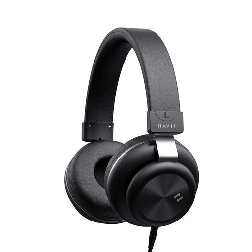 H2263D Wired Music Headphones with black cushioned ear pads and headband.