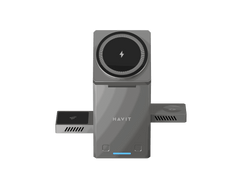W3106 cargador inalámbrico 3 en 1 18W cuerpo compacto vista frontal | HAVIT