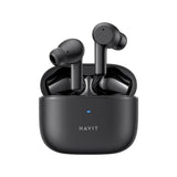 HAVIT TW958 TWS black wireless earbuds with charging case and bass feature