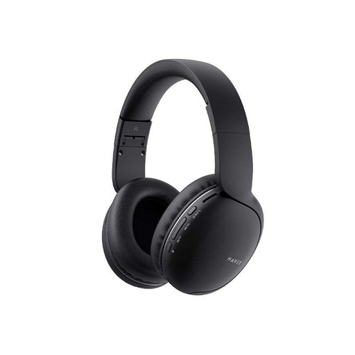 HAVIT H600BT Wireless Bluetooth Headphones 600, black, side view.