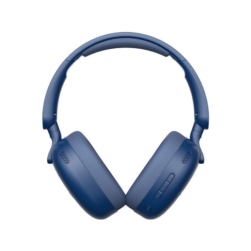 Havit H655BT Low Latency Wireless Headphones in blue with padded ear cups and adjustable headband