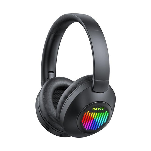 H663BT Wireless Bluetooth Headphones with RGB light and sleek design.