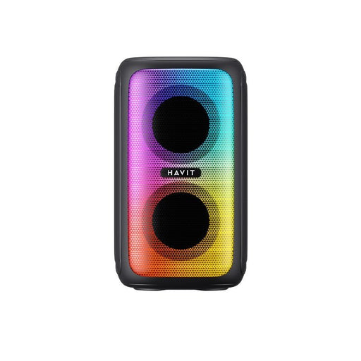 SK877BT Strong Bass Wireless Waterproof Speaker with colorful LED design.