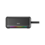 HAVIT SK877BT Portable wireless speaker with black design and colorful LED light strip