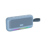 HAVIT SK877BT Portable wireless Bluetooth speaker in blue with RGB light strip and carrying strap