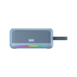 HAVIT SK877BT Portable wireless Bluetooth speaker with blue casing and RGB light strip